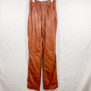 House Of CB Brown‎ Faux Leather High Rise Pants thumbnail 2