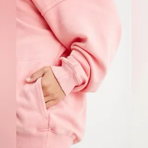 Aerie Happy Henley Everyday Polo Oversized Sweatshirt Size Medium thumbnail 4