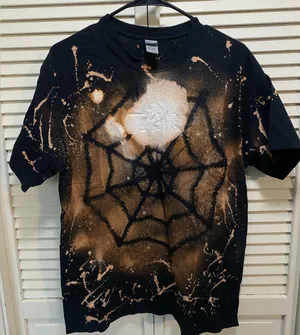 Gildan Halloween reverse tie dye‎ t-shirt thumbnail 1