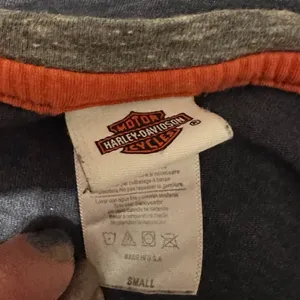 Harley-Davidson Rhinestone Logo Raglan Top Small Gray Blue Biker Tee thumbnail 8