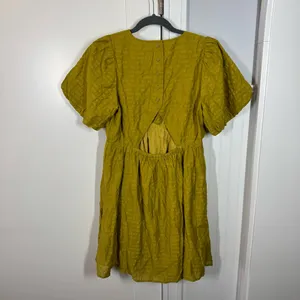 Madewell Annamarie Mini Dress Citrus Lime Cutout Back‎ V-Neck Size 6 NWT linen thumbnail 6