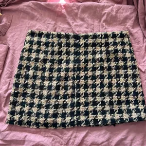 House of Harlow 1960 Mini Skirt Tweed Houndstooth Tan Black Women's large thumbnail 3