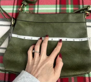 Malibu Skye Olive Green Vegan Leather Crossbody Bag thumbnail 7