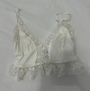 Isabelle’s Cabinet White Lace Crop Top thumbnail 1