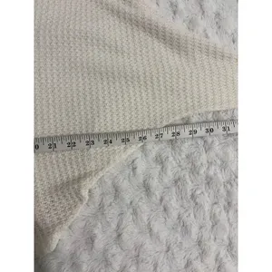 Free People White Drippy Mercury Waffle Knit Oversized Boho Casual Top XS thumbnail 8