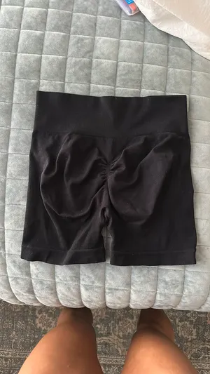 Black workout shorts thumbnail 2