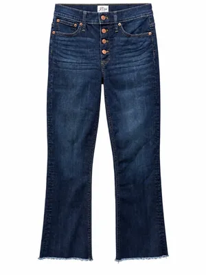 J.Crew 9" demi boot crop jean in Dark Worn wash Size 26 Button Fly thumbnail 2