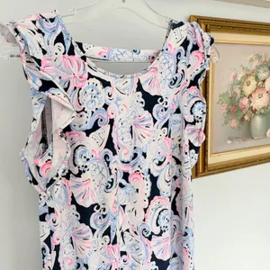 Lilly Pulitzer Dani Ruffle Sleeve Dress Size S It's for‎ shore thumbnail 3