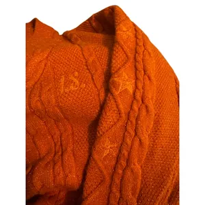 Taylor Swift “Life of a Showgirl” Cardigan Orange Sparkly Cable Knit XS/SM thumbnail 6
