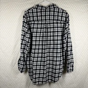 Madewell Black White Plaid Bridgeport Button Up‎ Flannel Top thumbnail 5