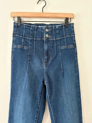 We The Free Jayde Flare Jeans Super High Rise Retro Inspired Size 26 thumbnail 6