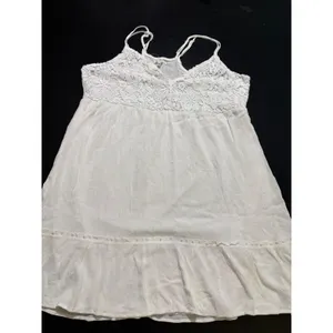 Maurices White Crochet Lace Gauze Boho Ruffle Hem Cami dress XL thumbnail 4