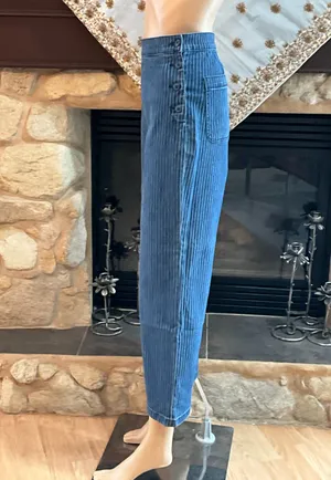 J Crew slim wide leg sailor jeans in stripes thumbnail 2