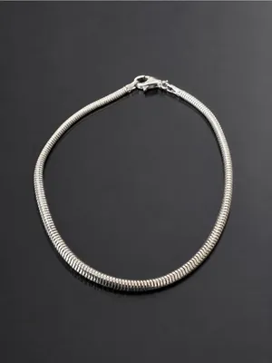 Sterling Silver Snake Chain Bracelet Lobster Clasp 8.5 Inches 7.5 Grams thumbnail 3