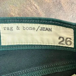 Rag & Bone Coated Green Skinny Legging Jeans 26 thumbnail 3