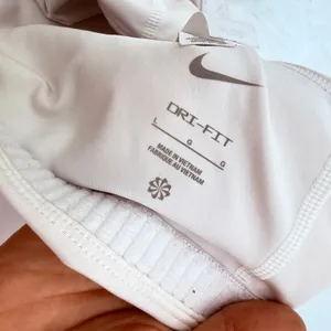 Nike Dri-Fit White Swoosh Halter Sports Bra Size Large thumbnail 6