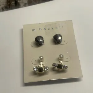 NWT M. Haskell Pierced Earrings Rhinestone thumbnail 5