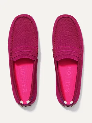 Rothy’s The Driver Loafers in Raspberry thumbnail 1
