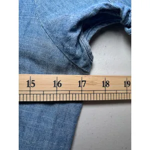 J.Crew‎ Chambray Denim Fit & Flare Dress Size 4 Blue V-Neck Flutter Sleeve thumbnail 9