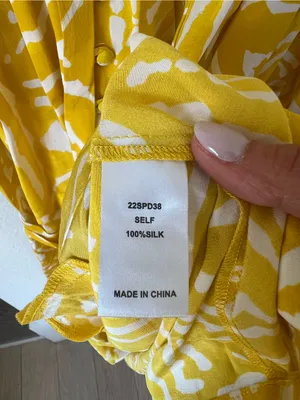 Hunter Bell McCauley Silk Mini Dress in Marigold Palms thumbnail 7