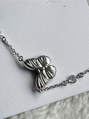 New Kendra Scott Cailey Butterfly Pendant Necklace Rhod / Ivory thumbnail 7