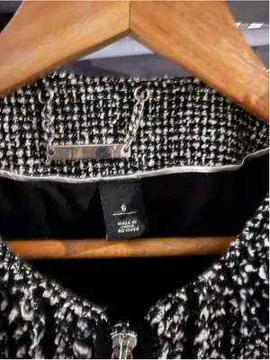 Women's White House Black Market Tweed Blazer Jacket Black White Size 6 thumbnail 4