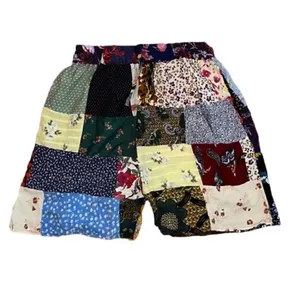 Women's Elastic Waist Patchwork Shorts. thumbnail 2