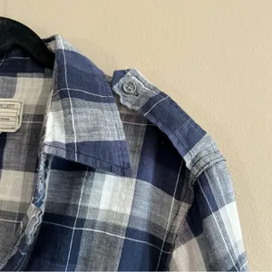 ✨ Current/Elliott Women’s‎ Blue White Plaid The Perfect Shirt Venice Plaid 1 S thumbnail 3
