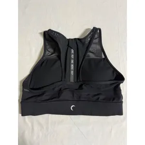 Zyia Active Women Black Mesh High Neck Zipper Back Sports Bra Large thumbnail 5