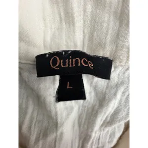 Quince Shirt Womens Large Gauze Button Collared Blouse 100% Cotton #FF9-3 thumbnail 3