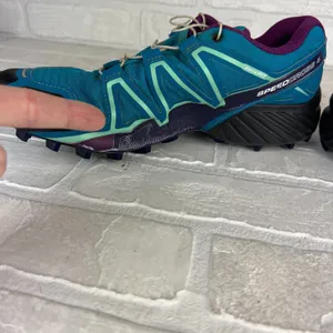 Salomon Speedcross 4 Shoes Womens 8.5 Blue Purple Trail Running Quicklace Lugs thumbnail 11