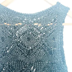 Express Y2K Black Crochet Tank Top Vest Top thumbnail 2