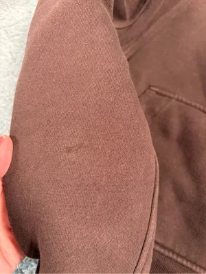 Lululemon scuba Brown oversized Half-Zip Hoodie sweatshirt XS/S thumbnail 5