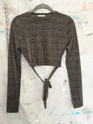 Reformation Jupiter Metallic Crop Top thumbnail 3