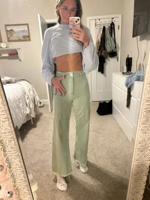 ZARA ZW High-Waisted Marine Straight Jeans thumbnail 7