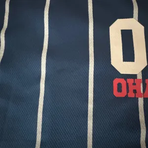Disney Lilo & Stitch Ohana Baseball Jersey Pinstripe Mesh Shirt Navy Blue Large thumbnail 4