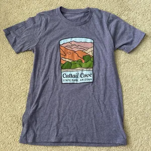 Graphic Cattail Cove State Park Arizona Tee - Purple thumbnail 2
