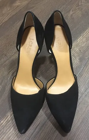 J Crew black suede heels Black Size 8.5 thumbnail 1