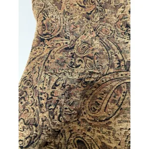 Vintage KENAR Jaquard Blazer Women Size 4 Textured Gold Paisley Boho Chic‎ Art thumbnail 6