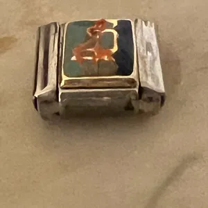 Puzzle Collection Italian 9mm Stainless Steel Golden Gate Bridge Charm Link EUC thumbnail 3