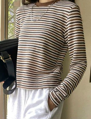 Striped Wave Knit Top thumbnail 1