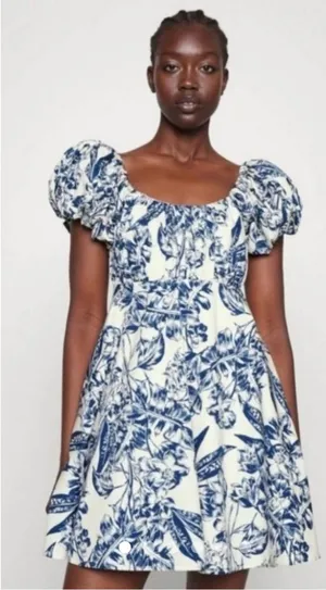 Abercrombie Puff Sleeve Mini Dress thumbnail 1