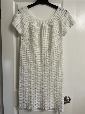 One-of-a-Kind Custom Made Hand Crochet Knit Dress Size Medium/Large thumbnail 2
