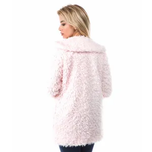 VA VA by Joy Han Faux Fur Teddy Coat Shaggy Jacket Women‎ Light Pink Size S $130 thumbnail 5