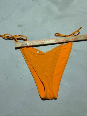 Aerie Bright Orange Tie-Side Bikini Bottom swim cheekiest large thumbnail 5