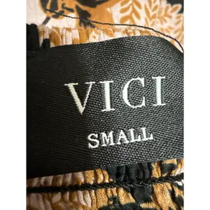 Vici Multicolor Floral Short Puff Sleeve Smocked Tiered A Line Mini Dress Size S thumbnail 3