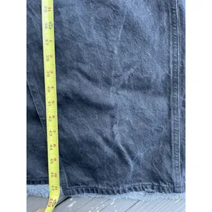 American Eagle Denim Bib Overall Maxi Dress Large Black Utility Cargo Pocket 90s thumbnail 12