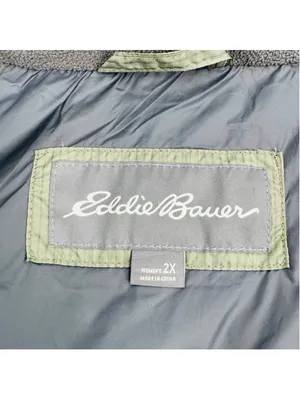 Eddie Bauer Altamira Down Parka 2X Green Quilted Hooded Long Coat thumbnail 5