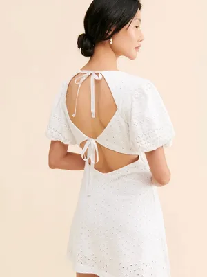 Free People Apricot Rose Sky Blue Puff Sleeve Ruffle Mini Dress Size XS thumbnail 14
