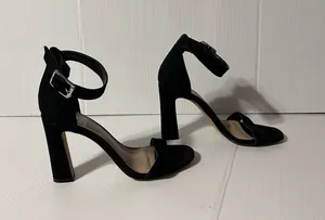 Vince Camuto Acelyn black leather high-heels women size 7 M thumbnail 1